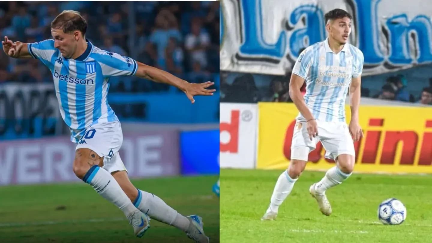 Jugadores de Racing Club en acción durante el partido
