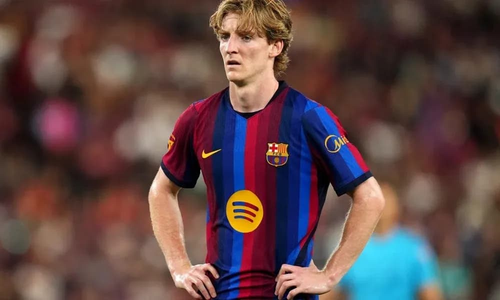 Jugador de Barcelona en el campo durante partido