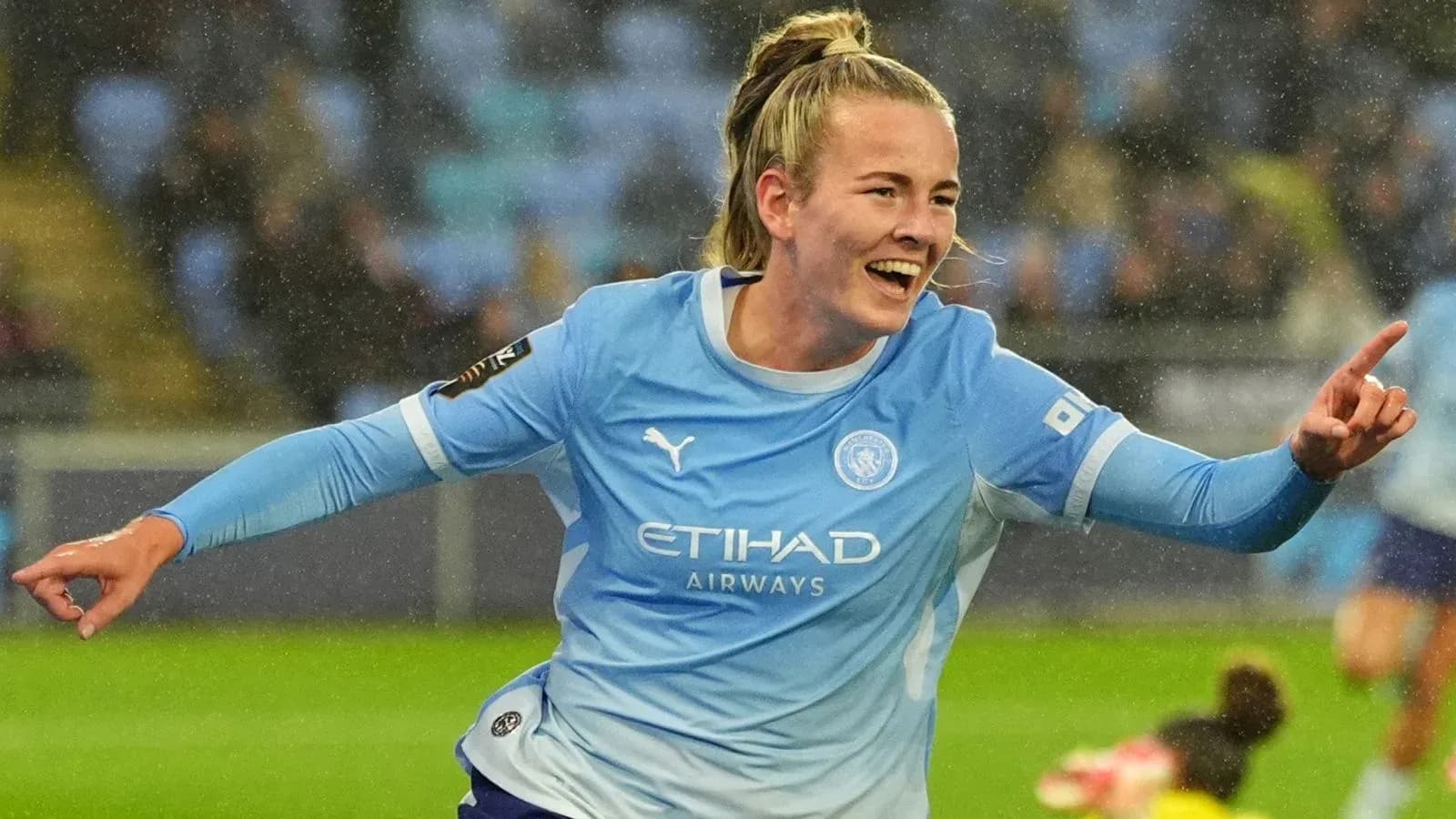 Jugadora de Manchester City celebra un gol
