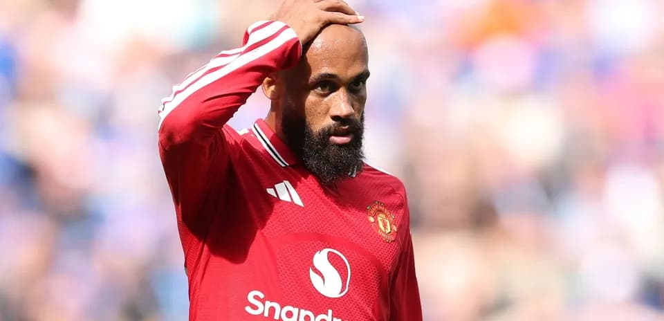 Jugador de Manchester United en acción durante partido