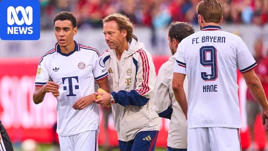 Jugadores de Bayern Múnich en la banca durante partido
