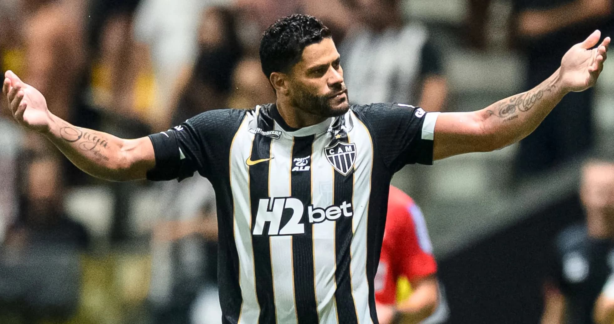Jugador de Atlético-MG celebrando en el partido