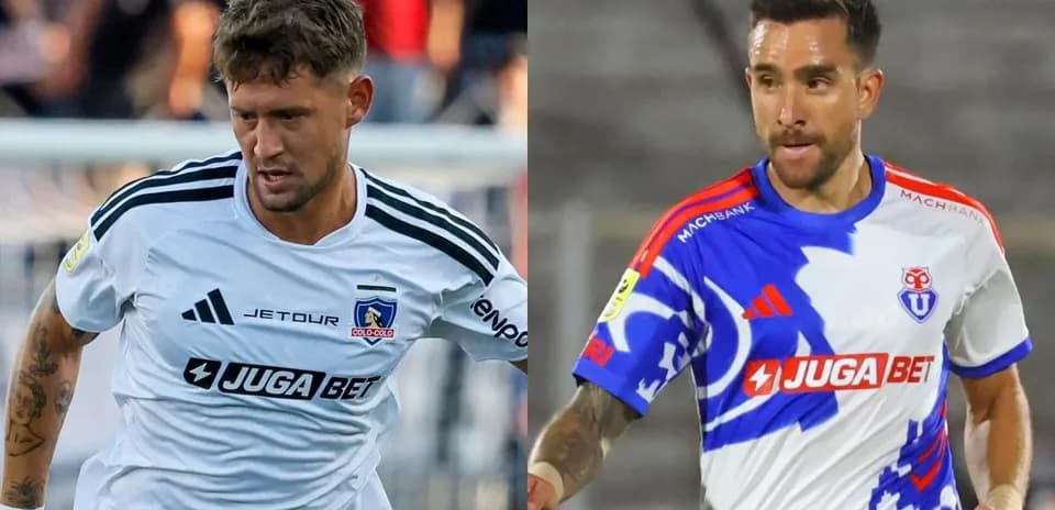 Jugadores de Colo Colo y Universidad de Chile