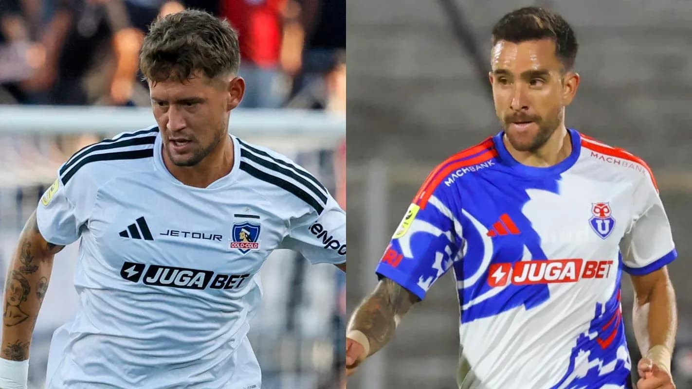 Jugadores de Colo Colo y Universidad de Chile