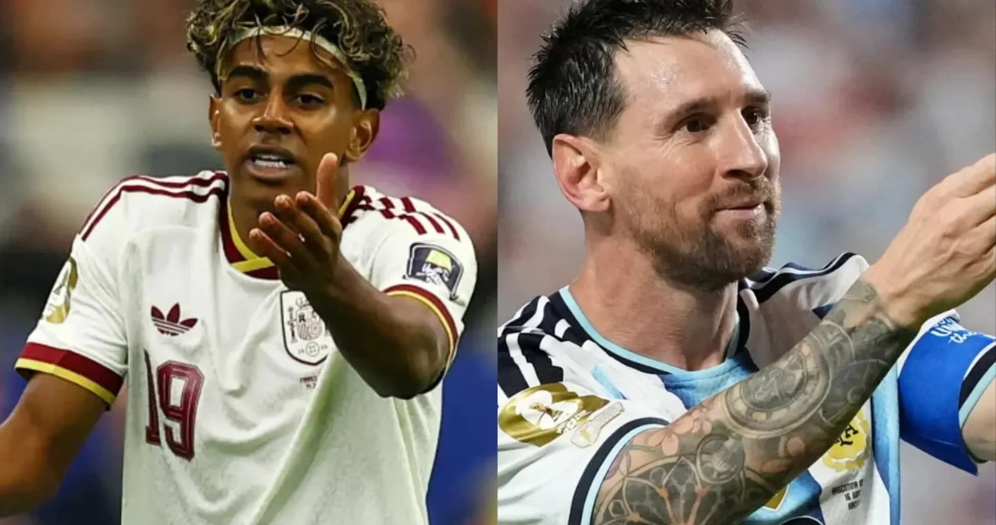 Jugadores de España y Argentina en el partido