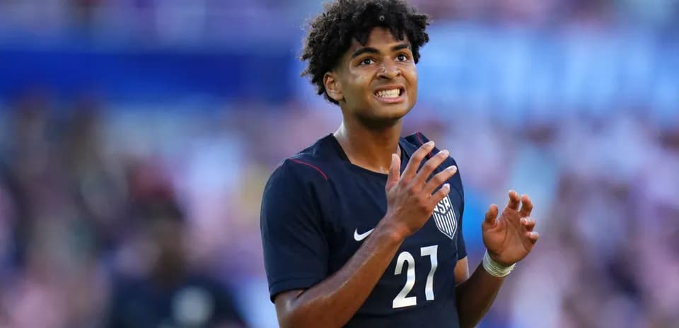Jugador de Estados Unidos durante un partido de fútbol