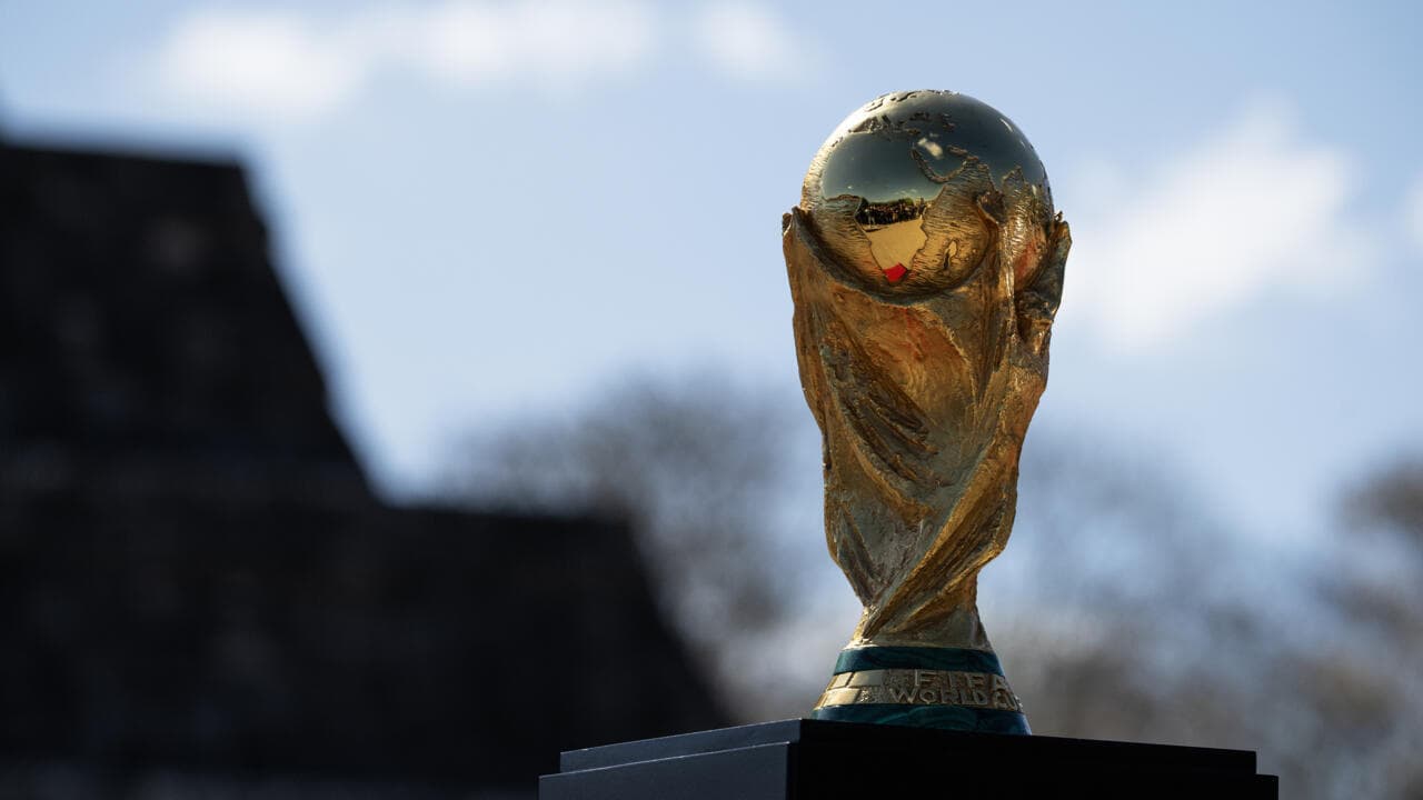 Trofeo de la Copa del Mundo en exterior