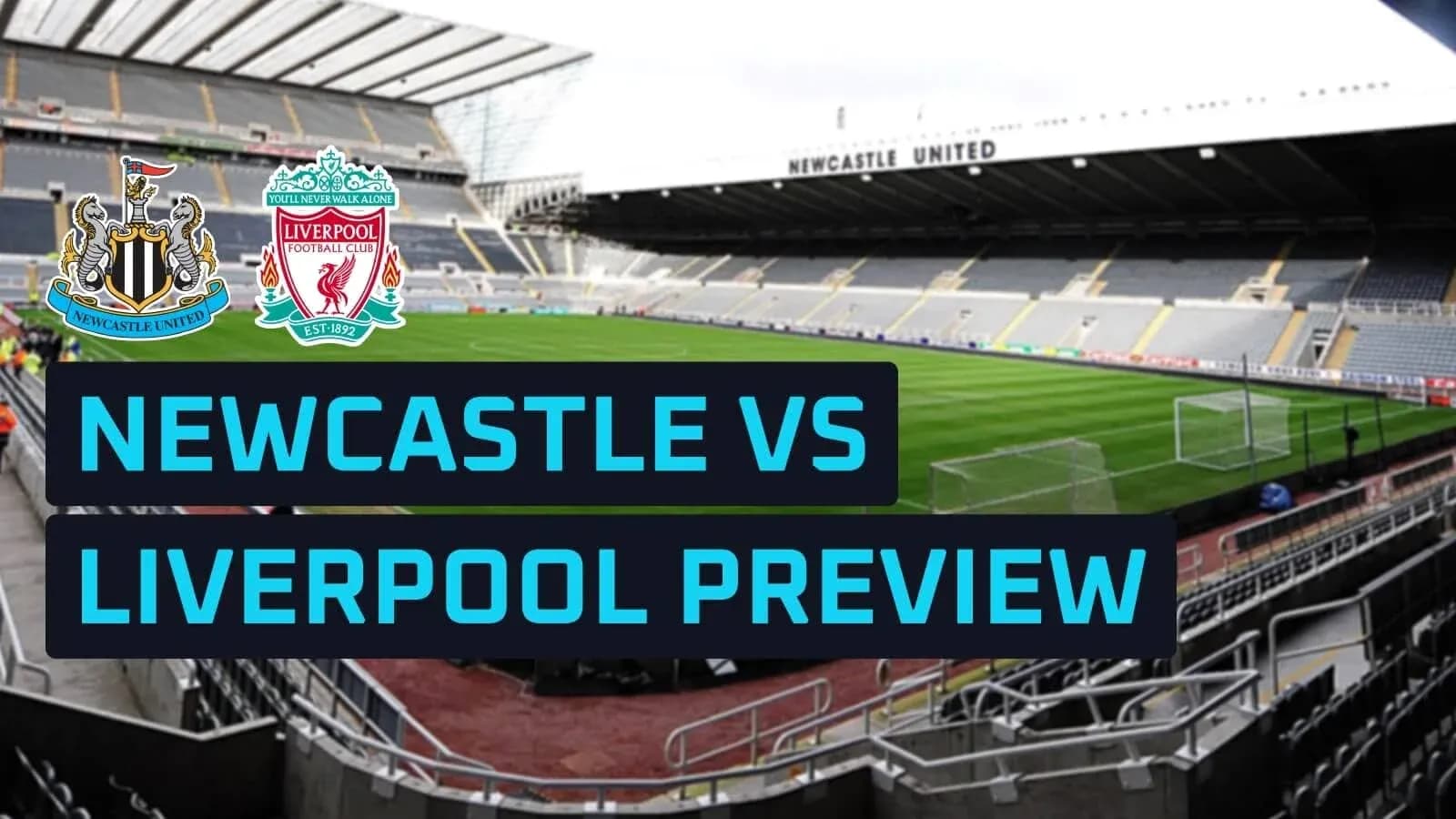 Estadio de Newcastle United con logos de ambos equipos