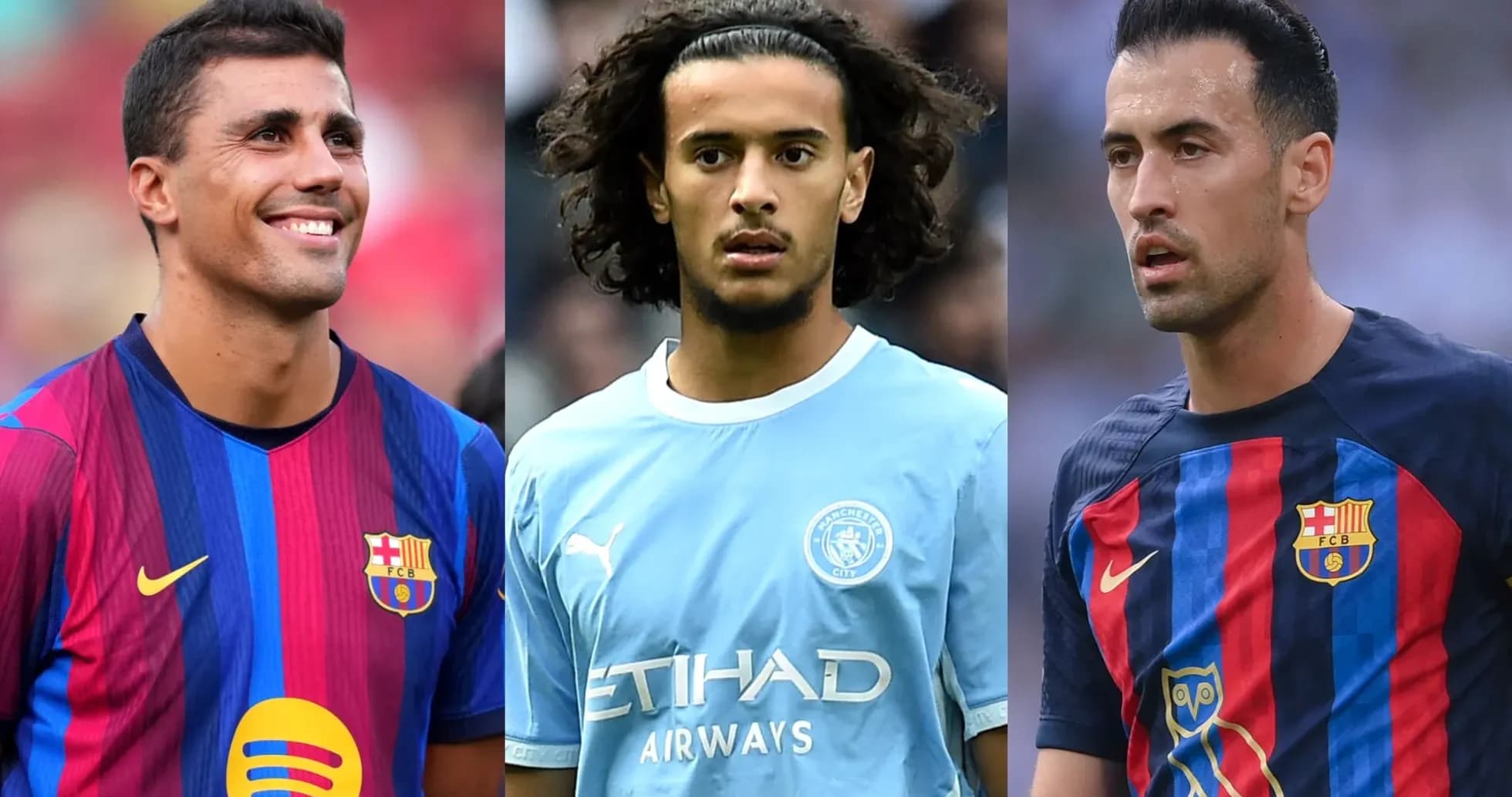 Tres futbolistas en sus camisetas de club