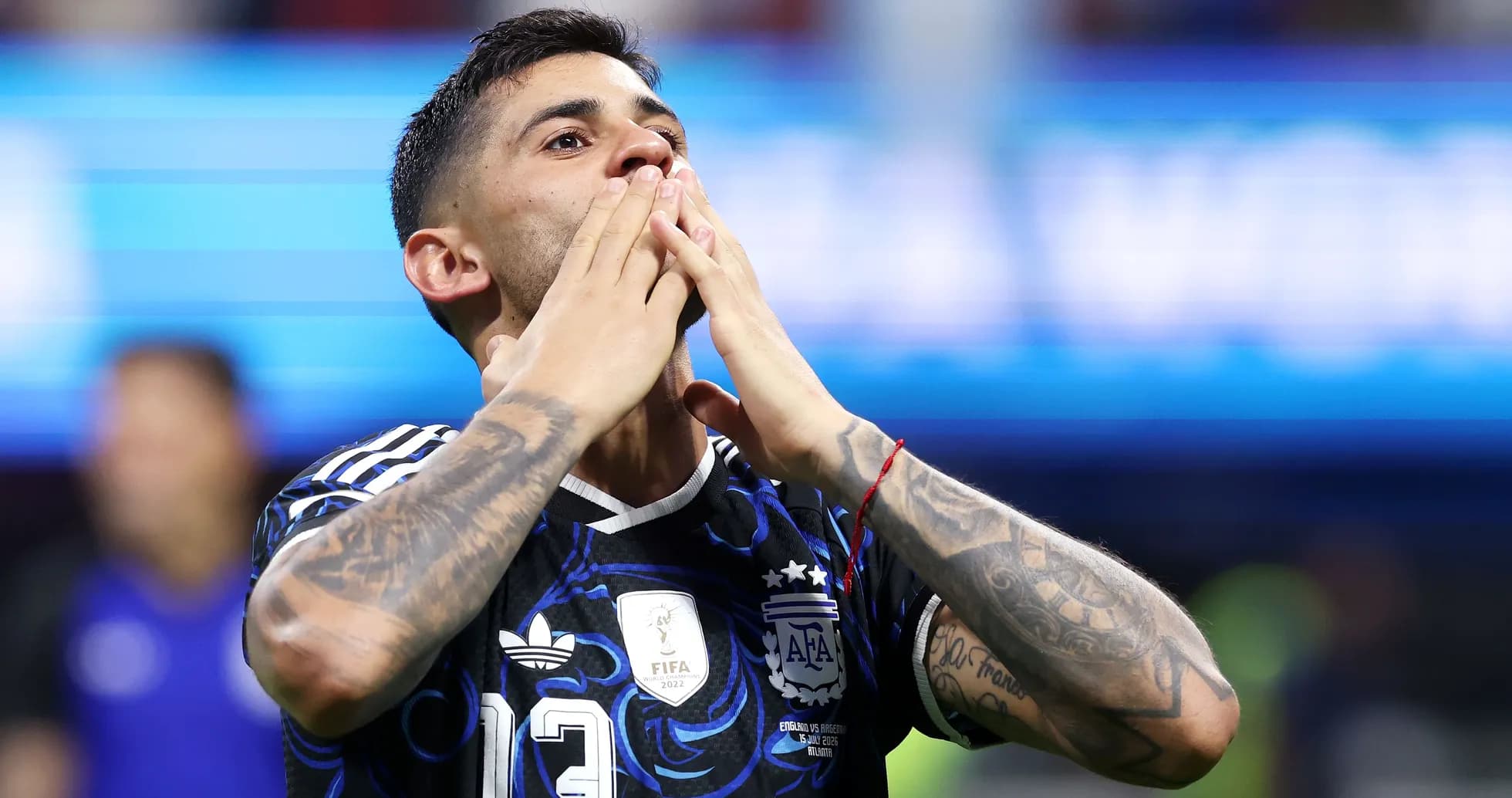 Jugador de Argentina celebrando tras el partido