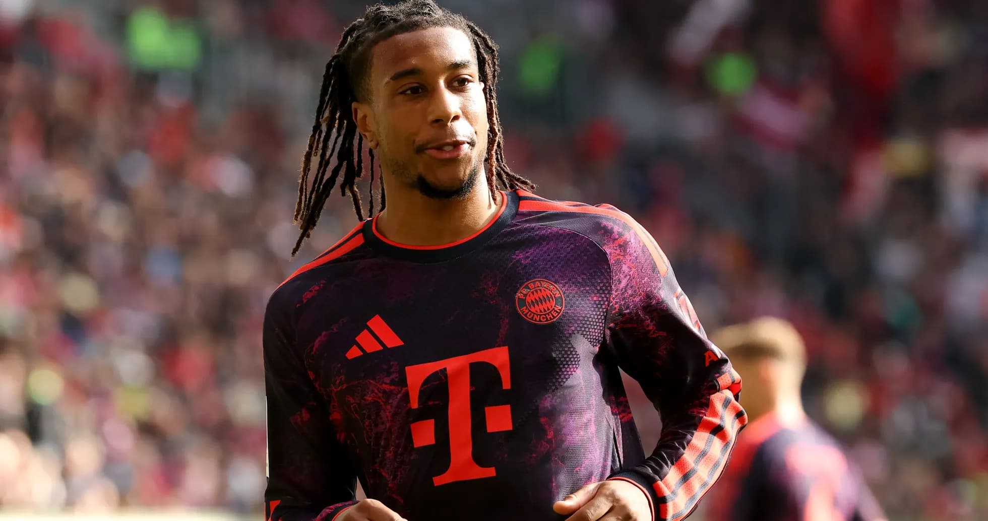Jugador de Bayern Múnich en el calentamiento