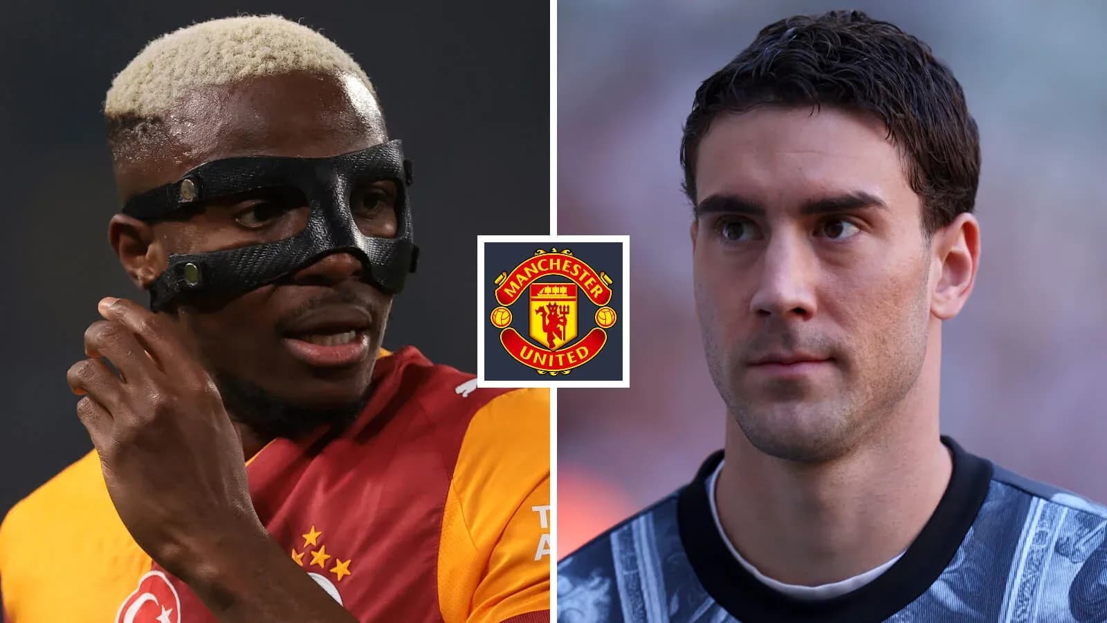 Jugadores de fútbol en acción con escudo de Manchester United