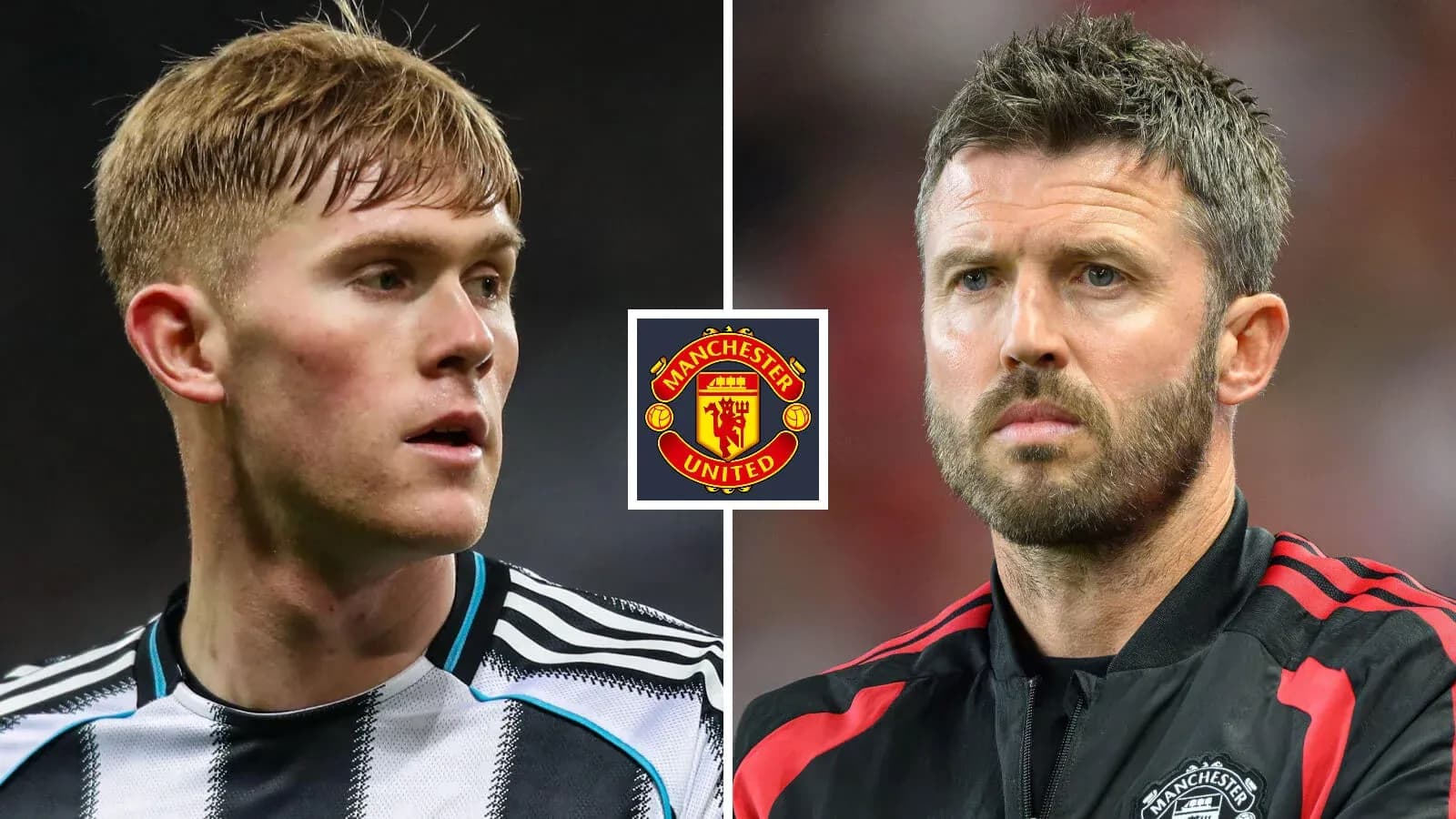 Jugadores de Newcastle y Manchester United en retratos