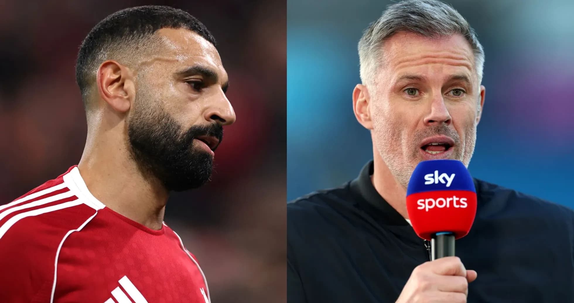 Mohamed Salah y Jamie Carragher en entrevistas
