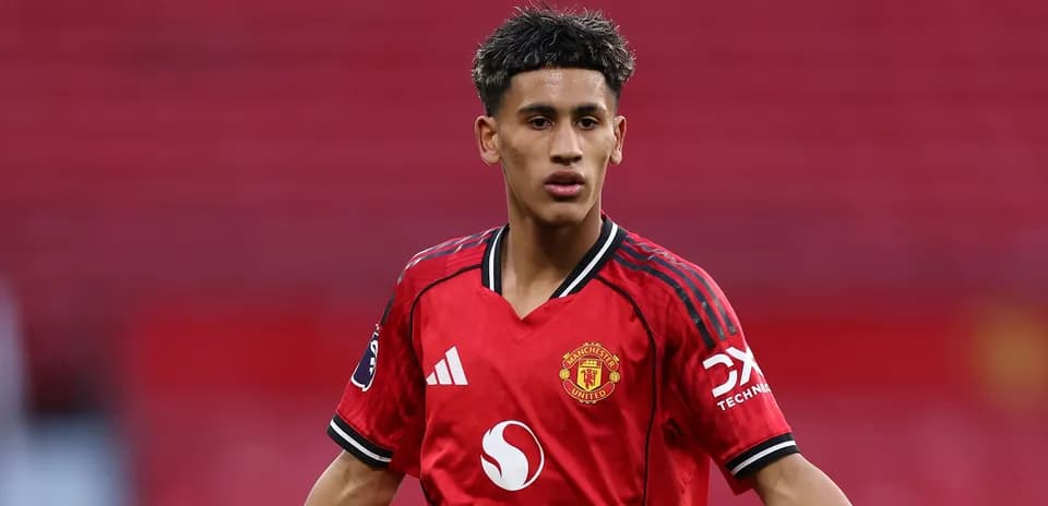 Jugador de Manchester United en el campo de juego