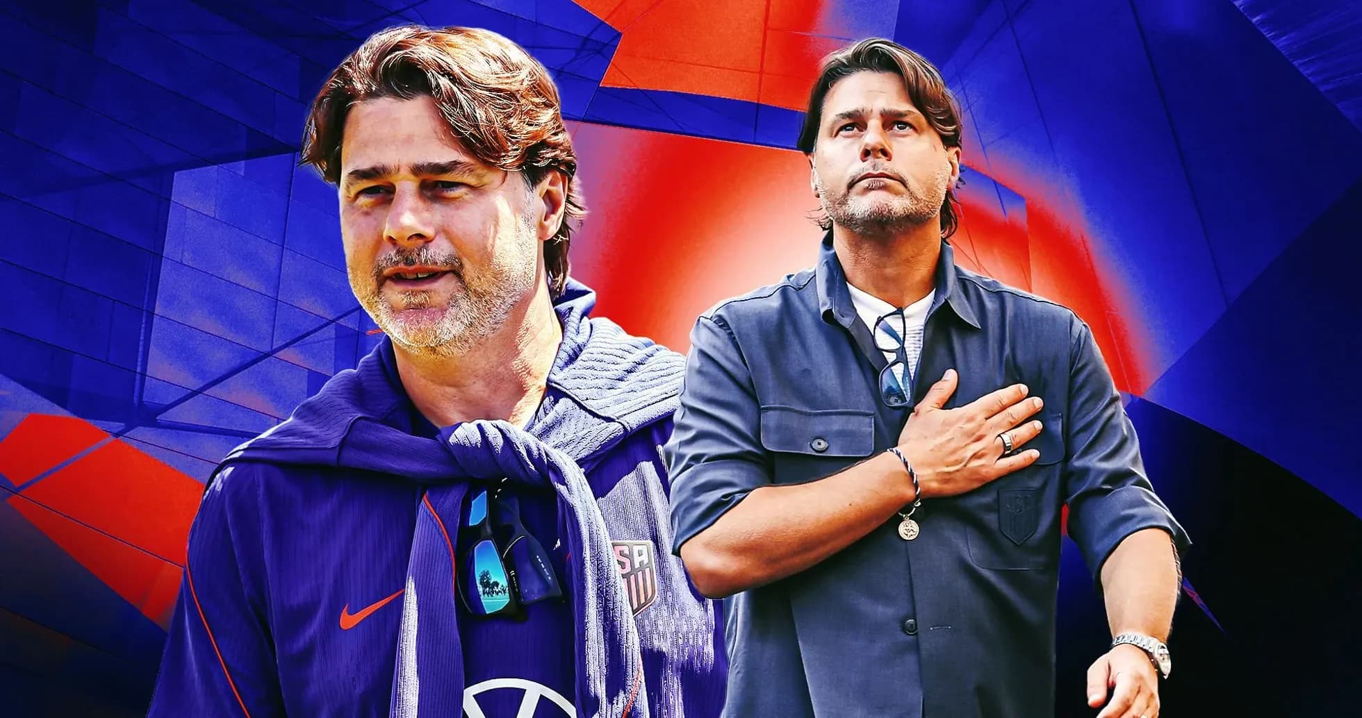 Entrenador con camiseta de la selección estadounidense