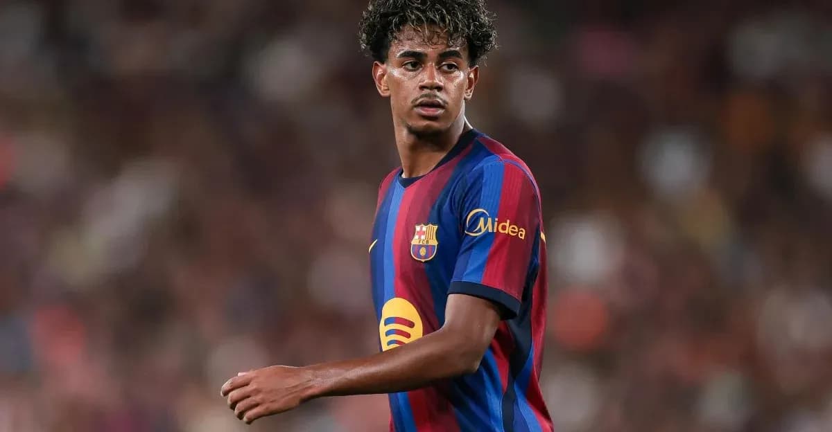 Jugador de FC Barcelona en el campo durante partido