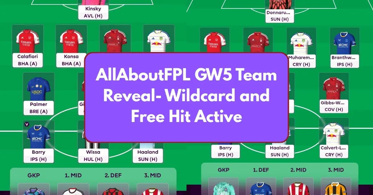 Formación de equipo de Fantasy Premier League GW5