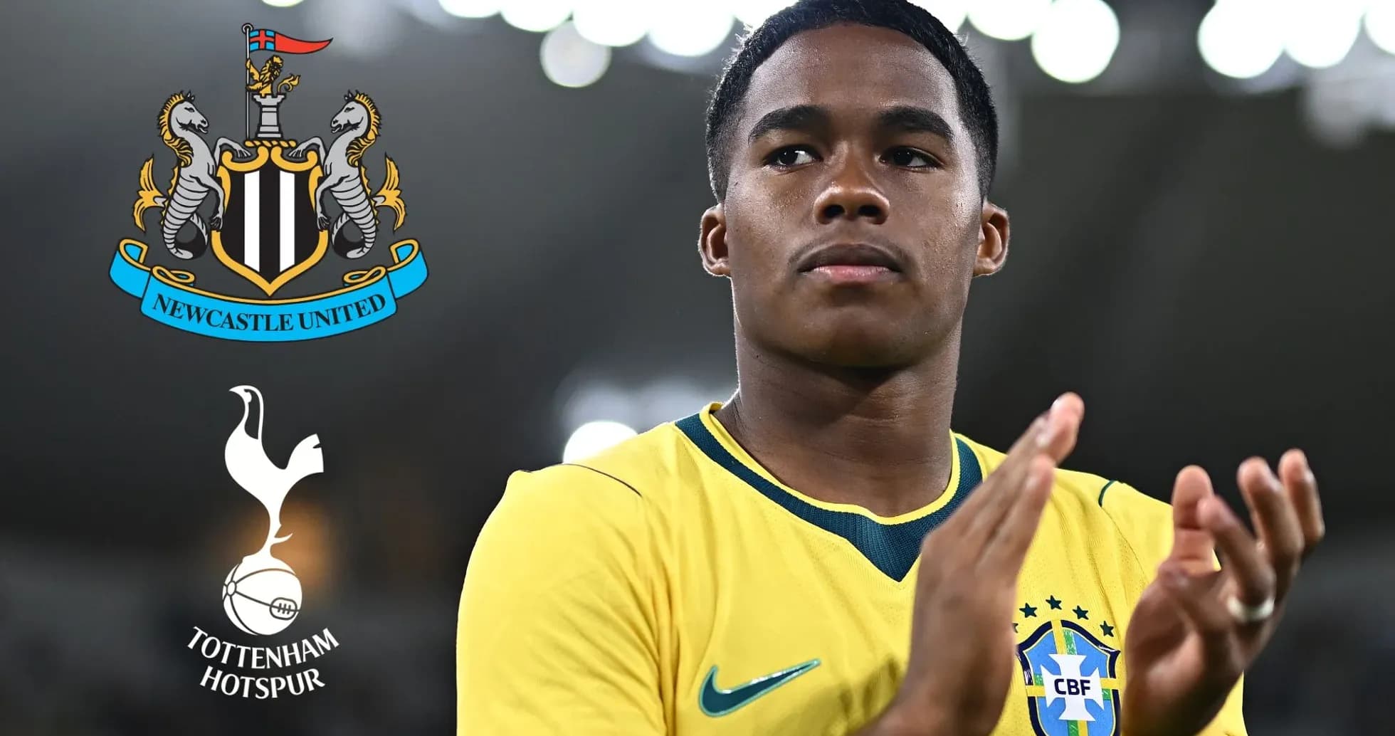 Jugador aplaudiendo con camiseta de Brasil