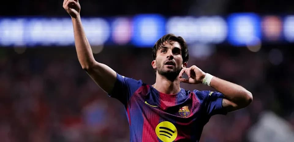 Jugador de Barcelona celebrando un gol en el partido