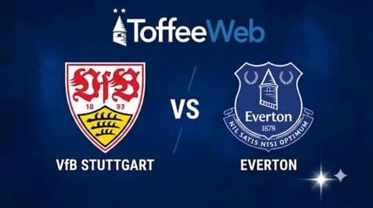 Logos de VfB Stuttgart y Everton en enfrentamiento