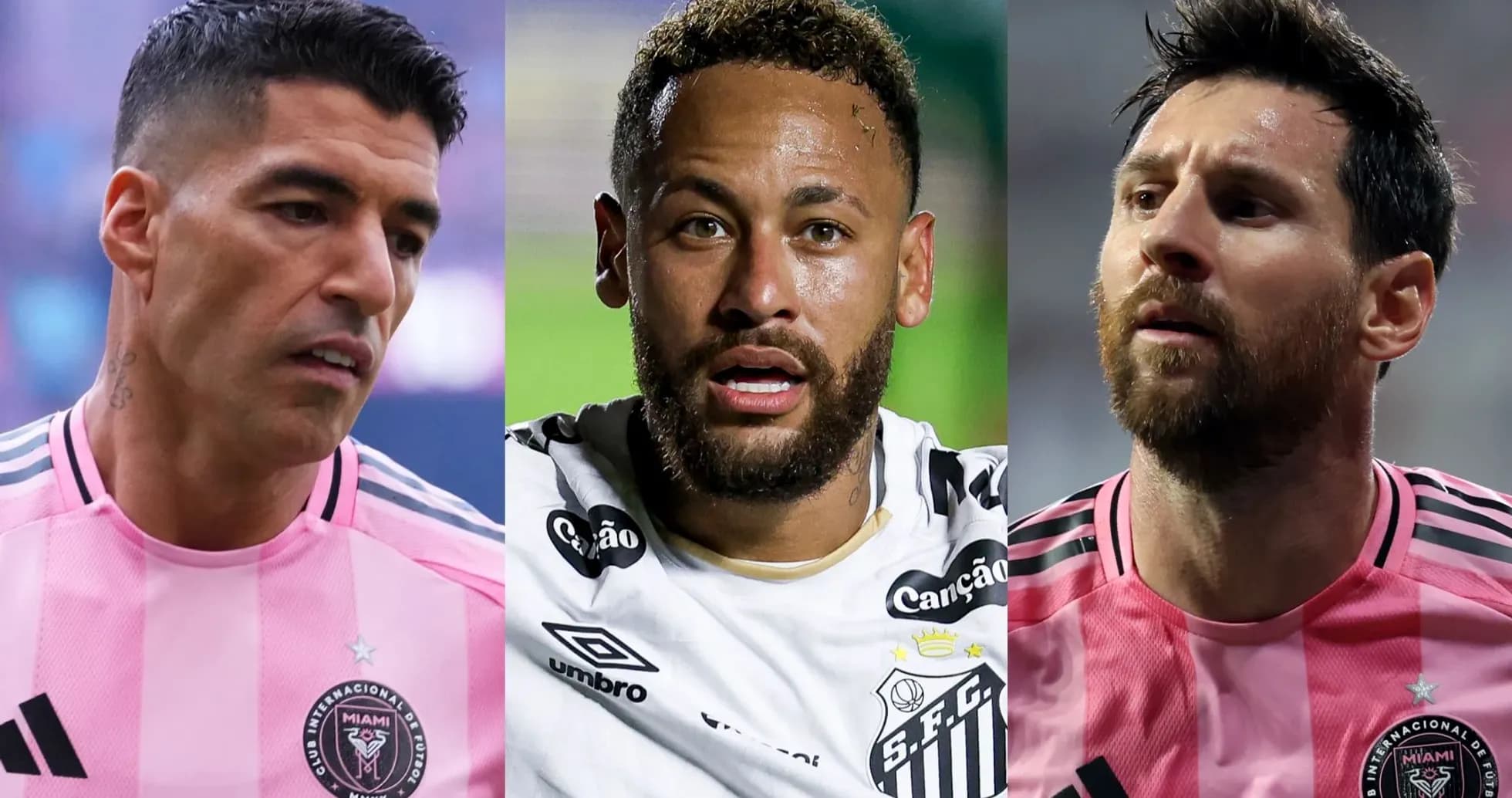 Luis Suárez, Neymar y Lionel Messi en acción