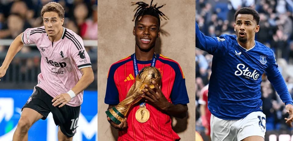Tres jugadores de fútbol en diferentes acciones deportivas
