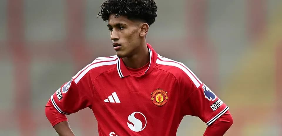 Jugador de Manchester United en la cancha