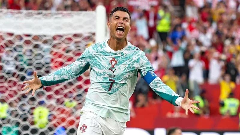 Cristiano Ronaldo celebrando un gol con Portugal
