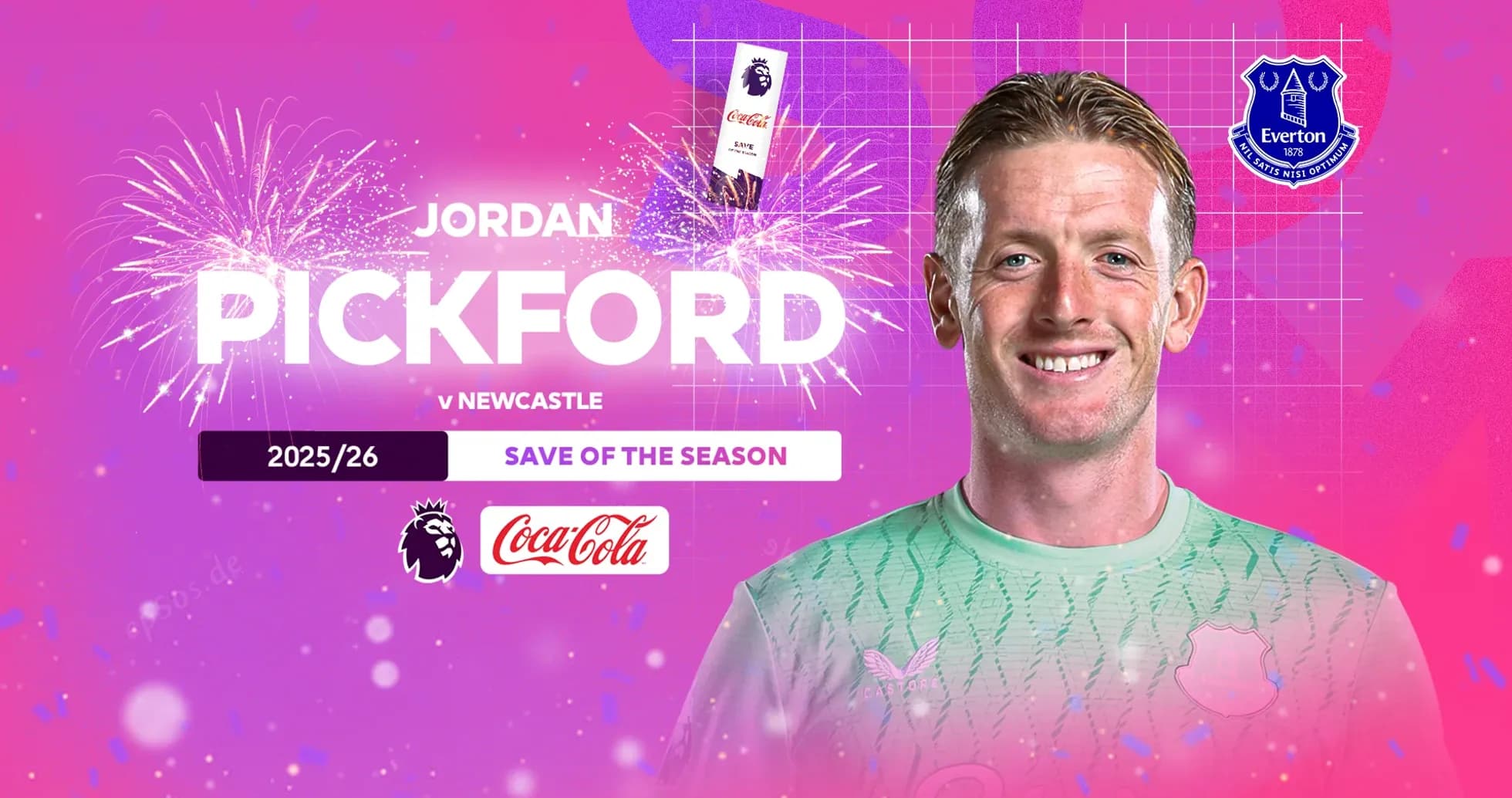 Jordan Pickford celebra la salvada de la temporada