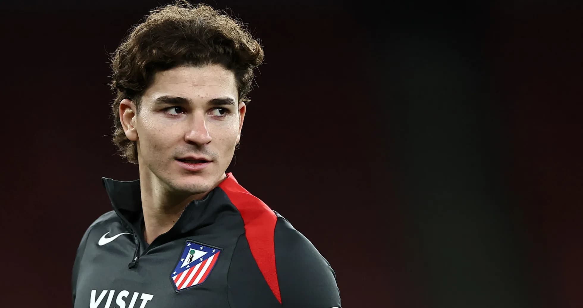 Jugador de Atlético de Madrid en sesión de entrenamiento