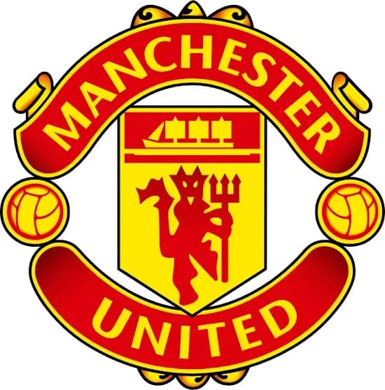 Logotipo de Manchester United en colores rojo y amarillo