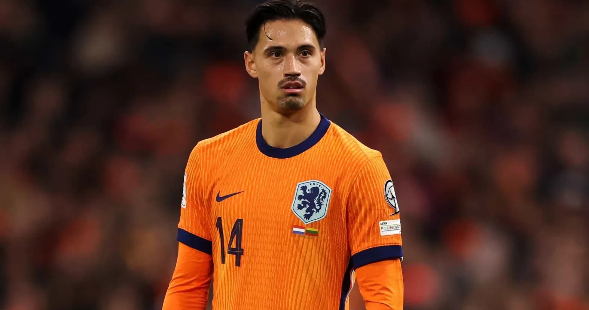 Jugador de la selección de Países Bajos en partido