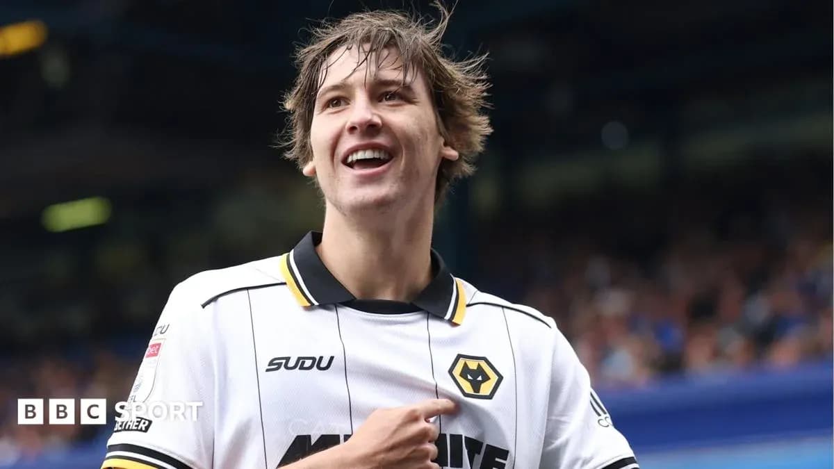Jugador de Wolverhampton celebrando un gol