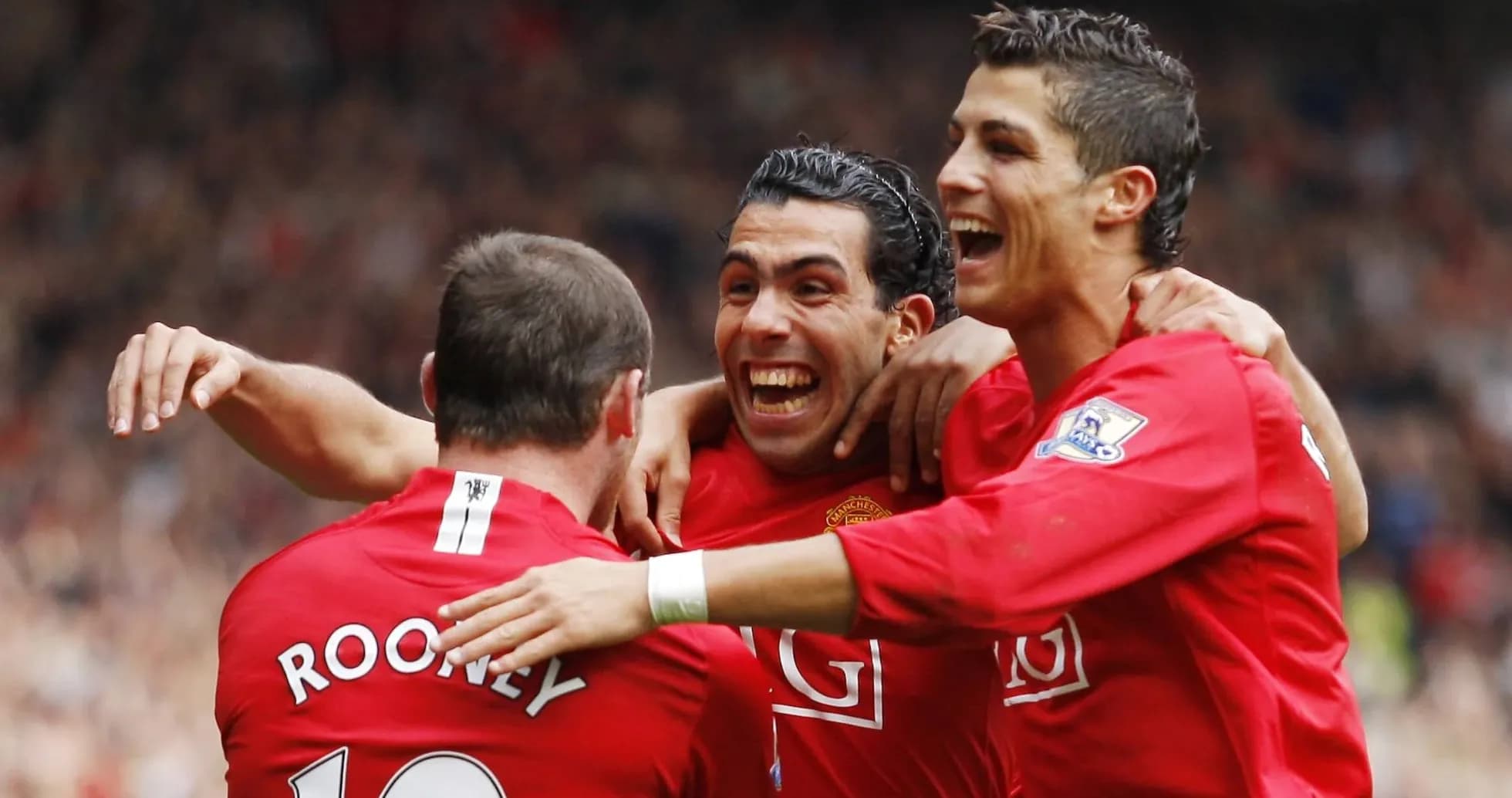 Jugadores de Manchester United celebrando un gol