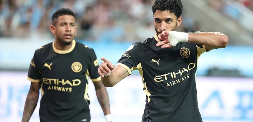 Jugador de Manchester City celebrando un gol