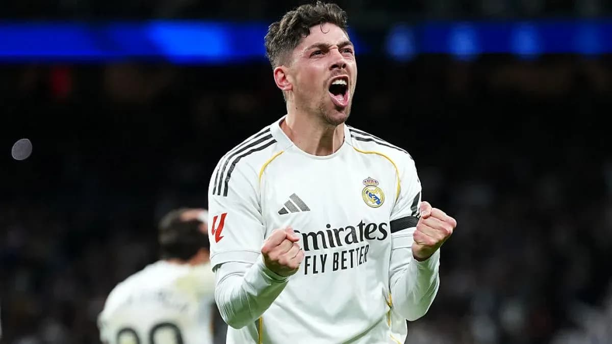 Jugador de Real Madrid celebrando un gol