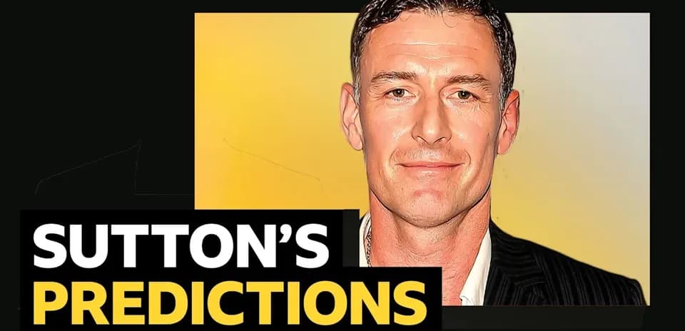 Texto con predicciones de Sutton sobre fútbol