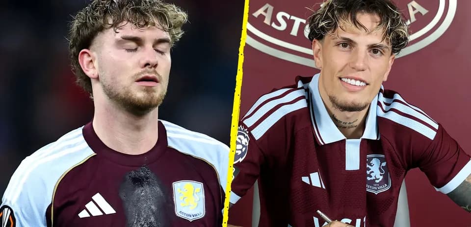 Jugador de Aston Villa en dos situaciones diferentes