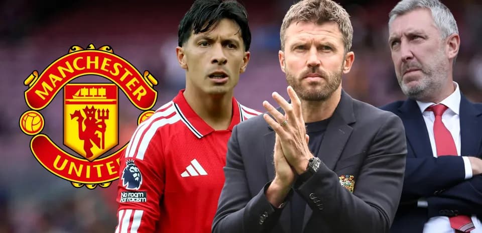 Jugadores y cuerpo técnico de Manchester United en imagen
