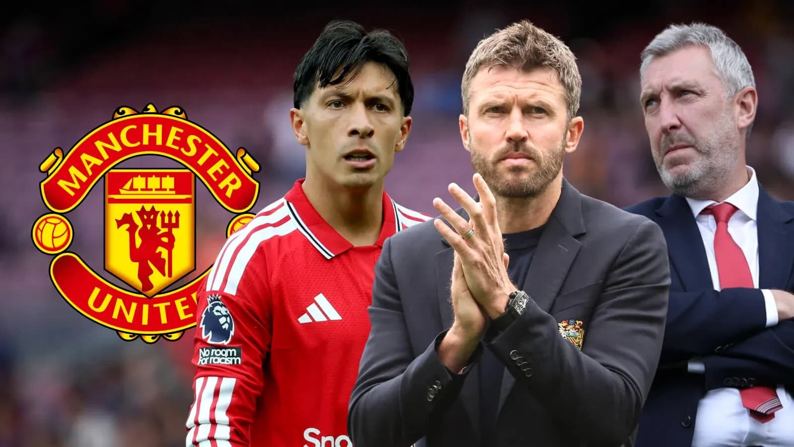 Jugadores y cuerpo técnico de Manchester United en imagen