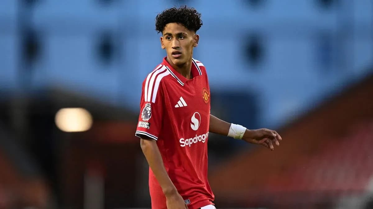Jugador de Manchester United en el campo de juego