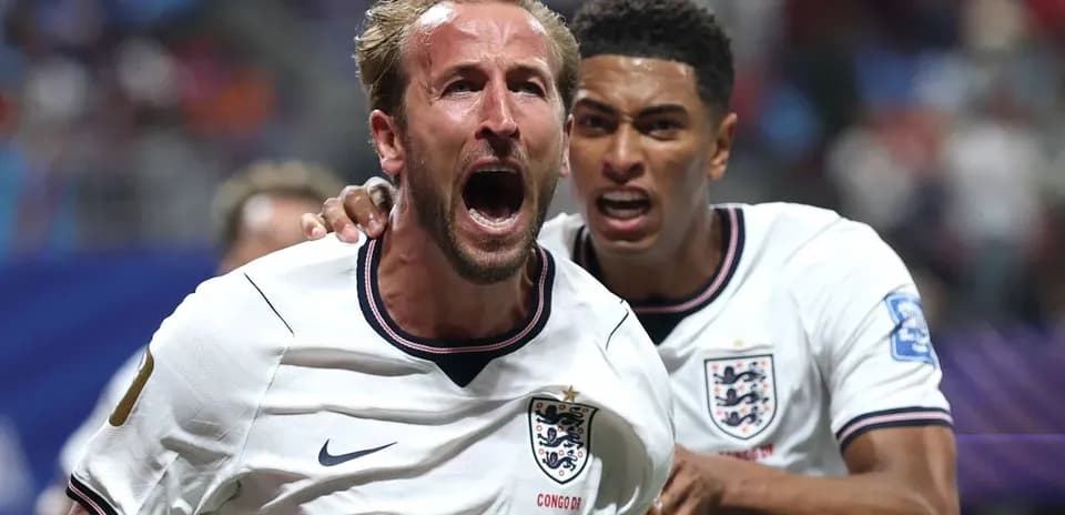 Harry Kane celebra un gol contra Congo DR