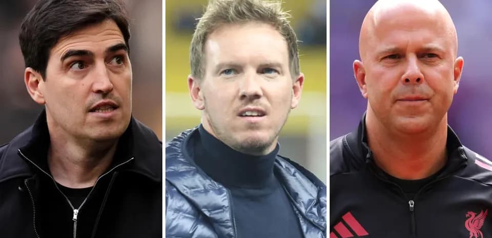 Tres entrenadores en diferentes escenarios deportivos