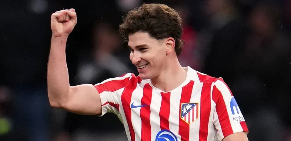 Jugador de Atlético de Madrid celebrando un gol