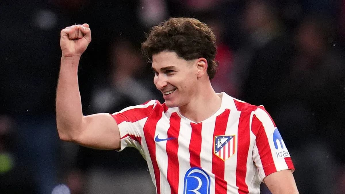 Jugador de Atlético de Madrid celebrando un gol