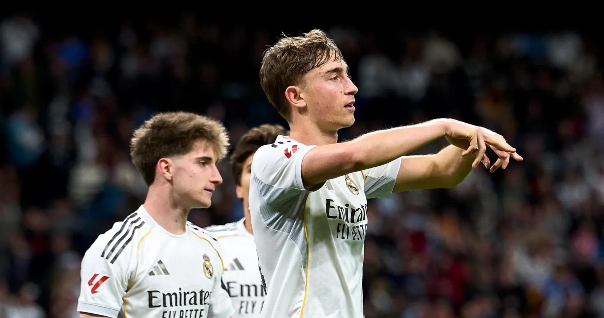 Jugadores de Real Madrid en acción durante el partido