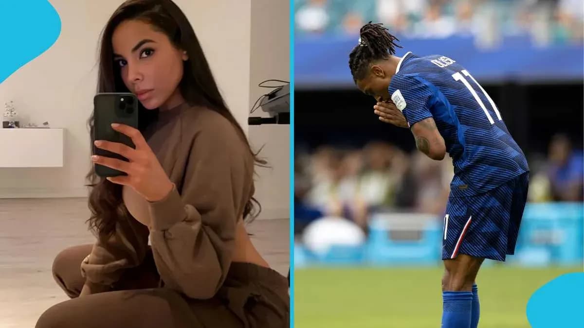 Persona tomando selfie y jugador en acción durante partido