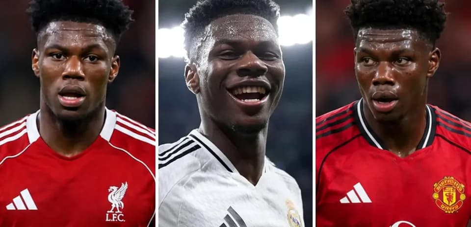 Tres imágenes de un jugador con diferentes camisetas de clubes