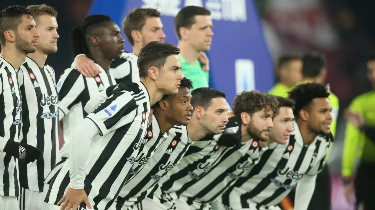 Jugadores de Juventus posando para la foto
